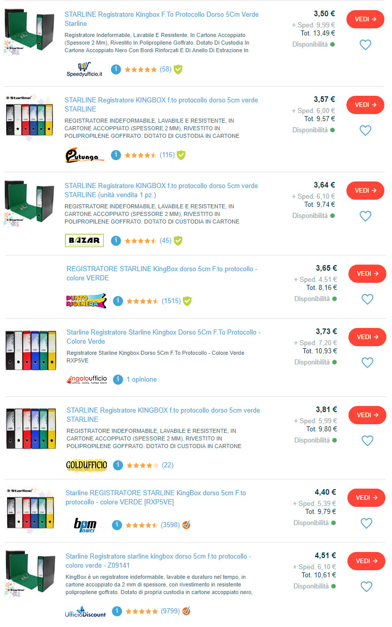 Classifica cancelleria online