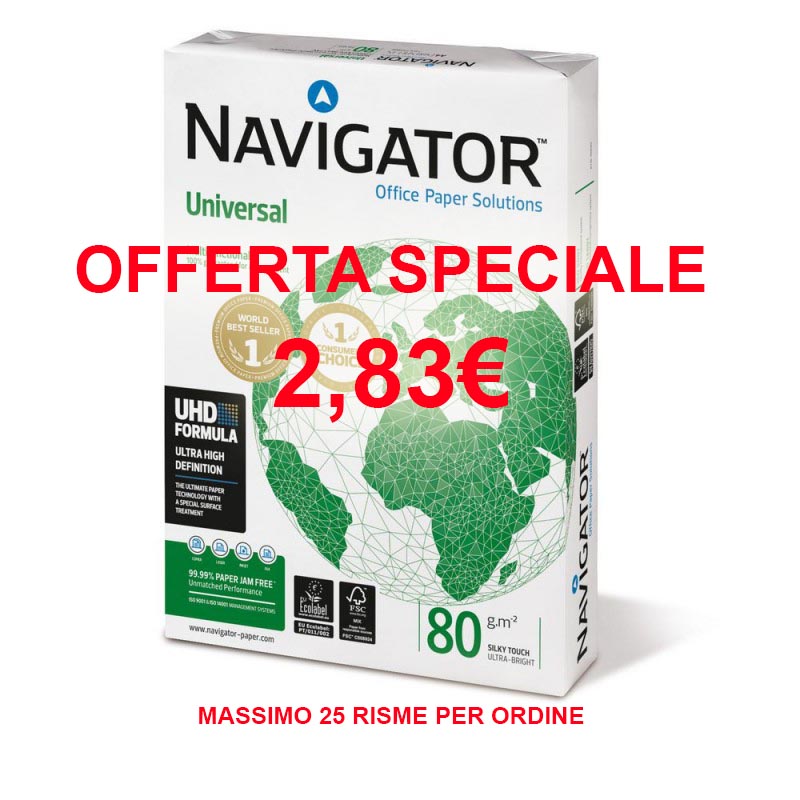 Carta Navigator A4 80g in offerta a 2,63€ la&nbsp;risma